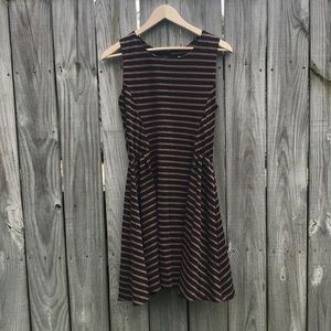 Fit and flair striped dress